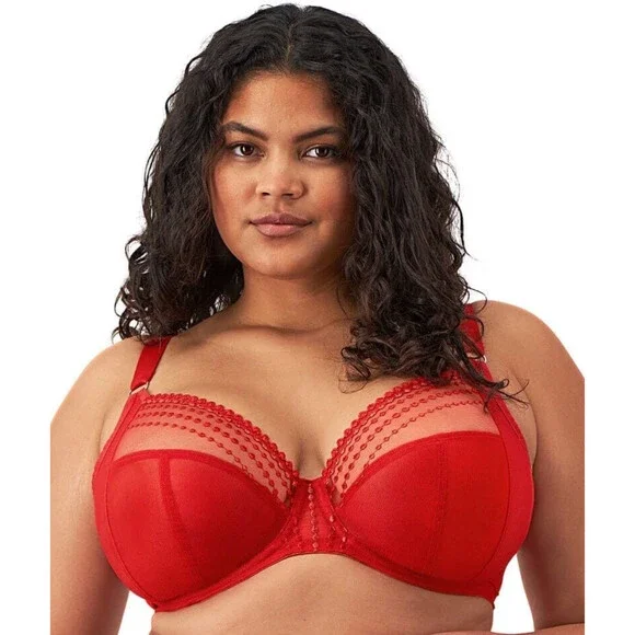 Elomi Matilda Plunge Bra Women's Haute Red Adjustable Straps Underwire JZZ406 - Picture 4 of 15